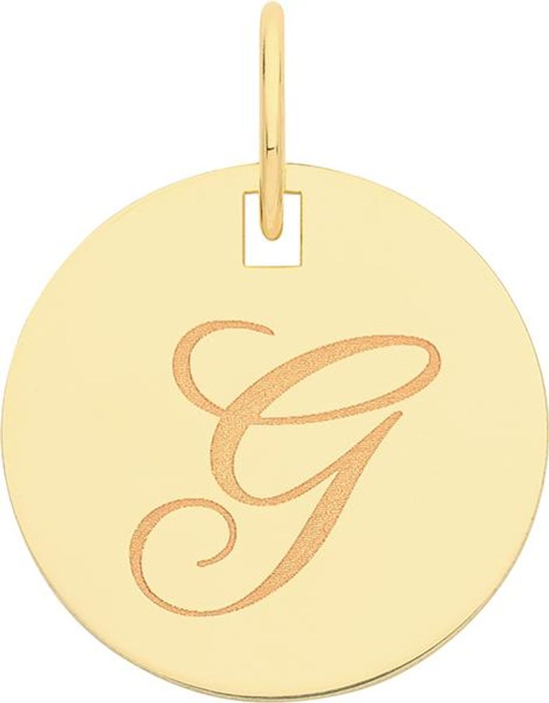 Wunderschöner 9 Karat (375) Gold Buchstaben / Initiale Damen - Anhänger - 17mm*15mm; TRS35323LTG