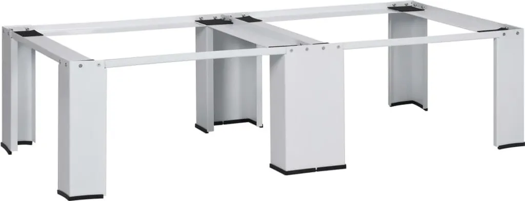 Support double lave-linge et sèche-linge en acier robuste et antidérapant - 8