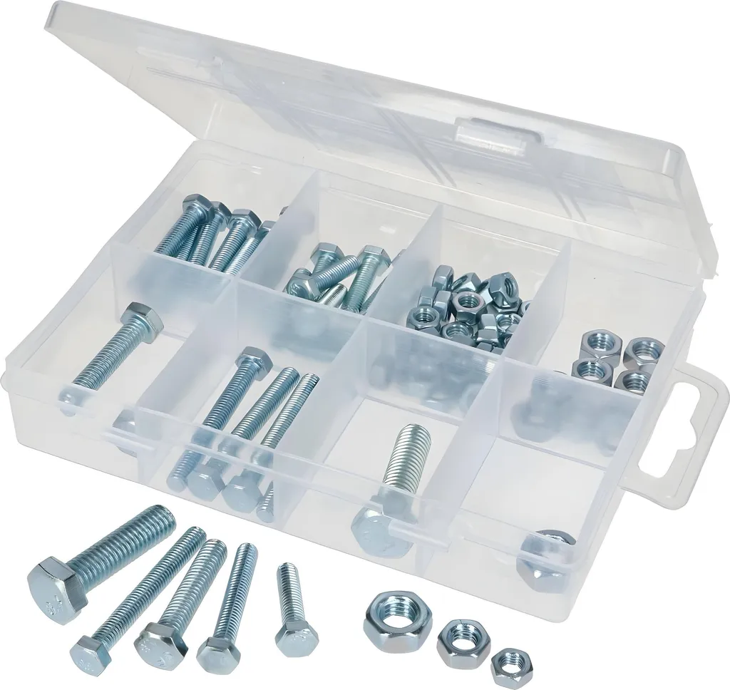 Assortimento Bulloni e Dadi Fixman 662943 Zincati - Standard DIN