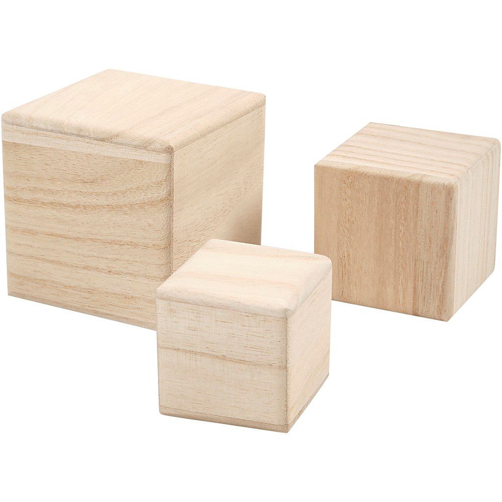 Creativ Company Holzwürfel, 3 -Set 3