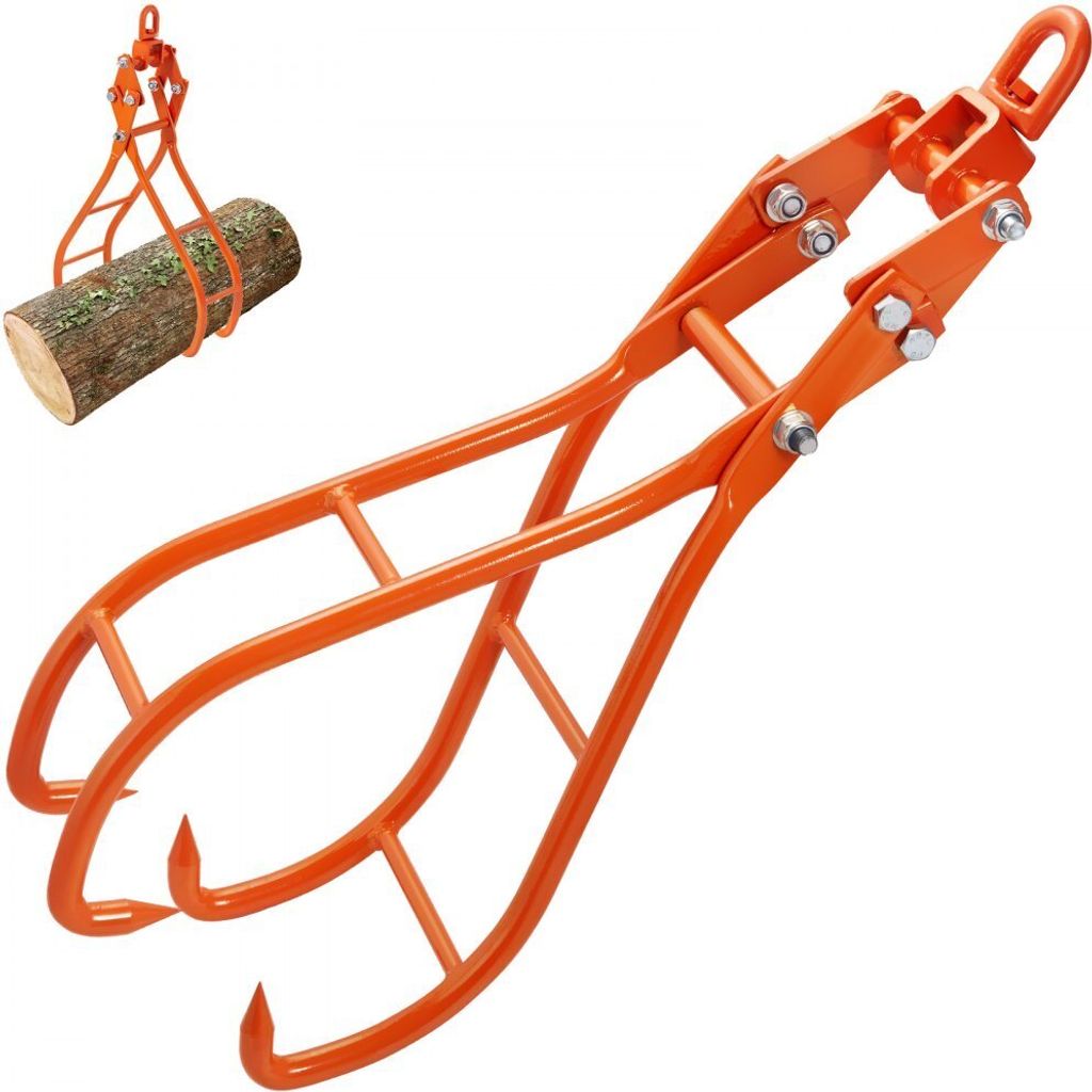 Forstzange 1500kg Tragfähigkeit - Rückezange Max. Öffnung 934,8mm - Holzzange 955x340x263mm - Hebezange Holzgreifer - Verladezange - Schleppzang...