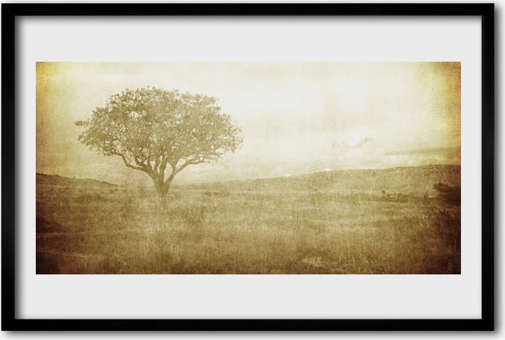 Bild 60x40 MDF-Rahmen Wandkunst Baum Natur