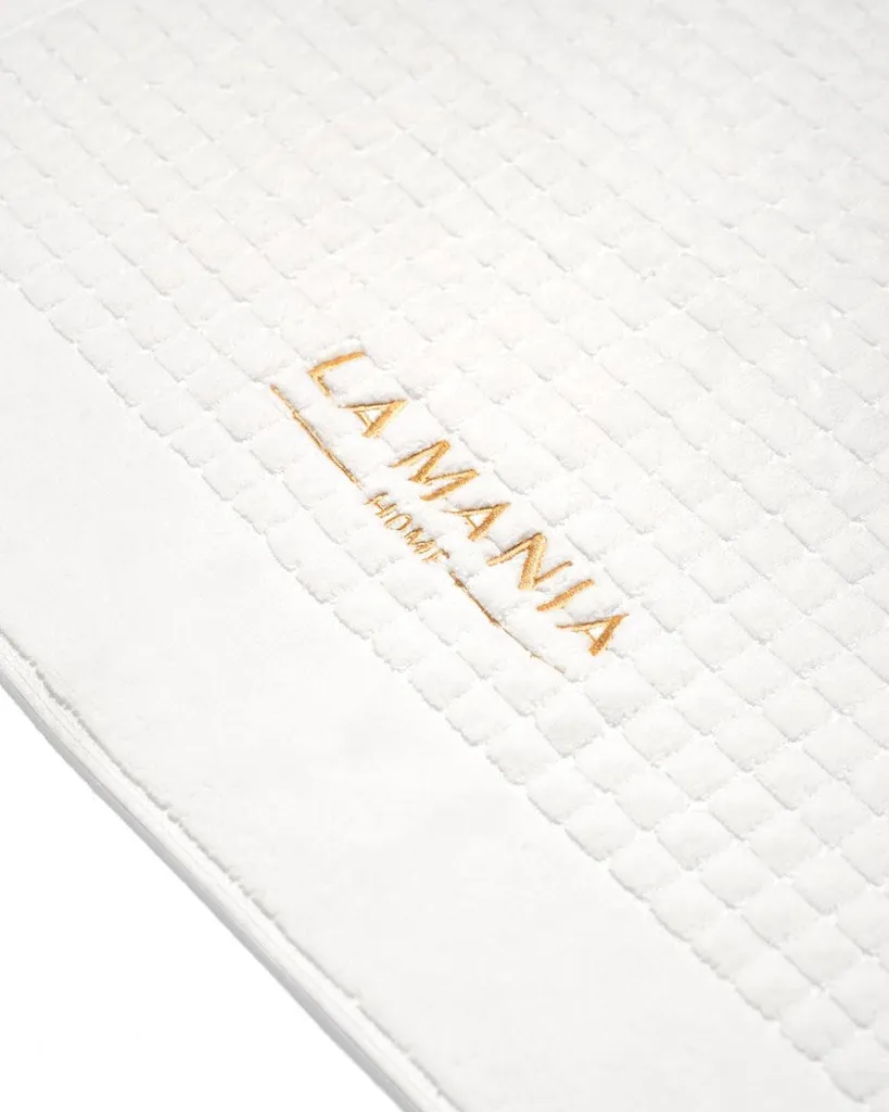 Tapis de salon blanc premium en laine synthétique douce 140x200 cm