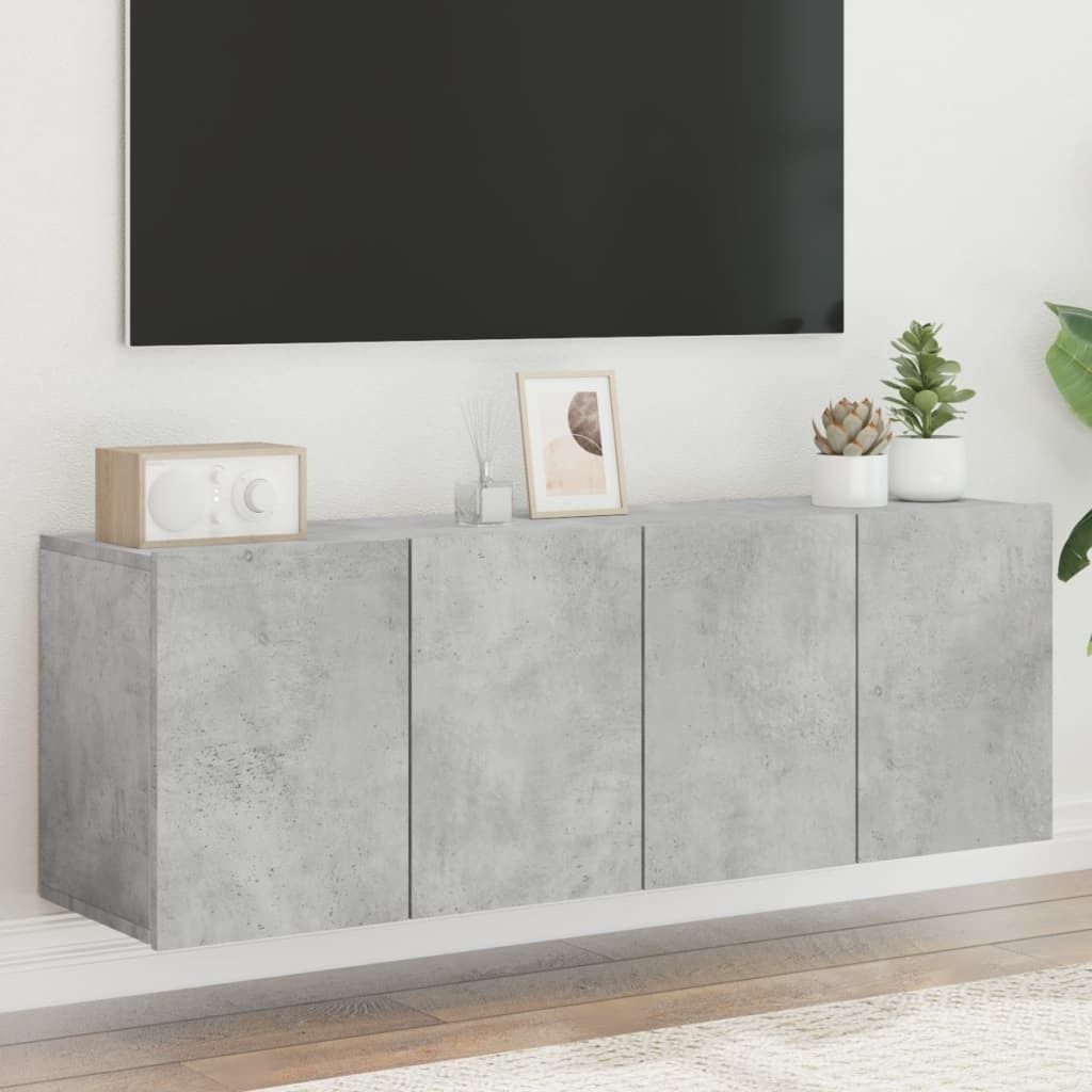 Maison Exclusive - TV-Wandschränke 2 Stk. Betongrau 60x30x41 cm