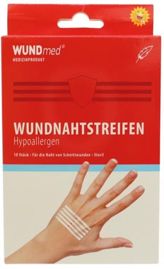 WUNDMED Wundverband Wundnaht-Streifen 102x6,4mm 10Stk Produktbild 