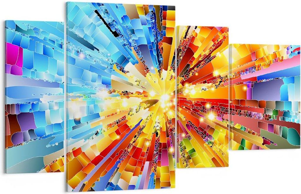 Bild auf Leinwand - Leinwandbild - Abstraktion modern - 120x70cm - Wand Bild - Wanddeko - Leinwanddruck - Bilder - Kunstdruck - Wanddekoration - Le...