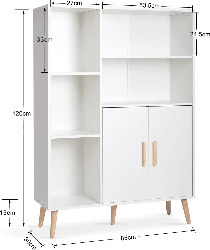 Commode de Rangement Moderne avec Séparateurs Réglables en Bois
