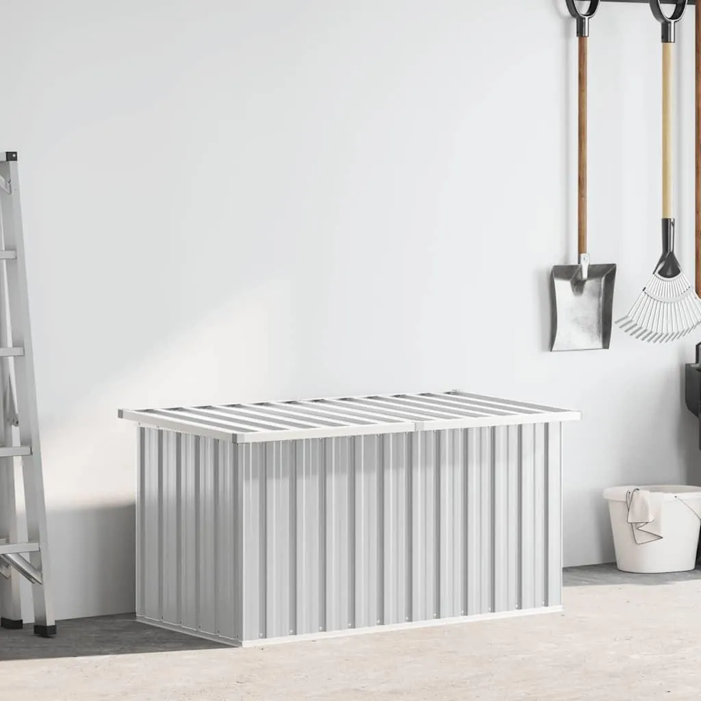 Box Esterno Acciaio Zincato vidaXL 129x67x65 cm | Baule Grigio Antracite