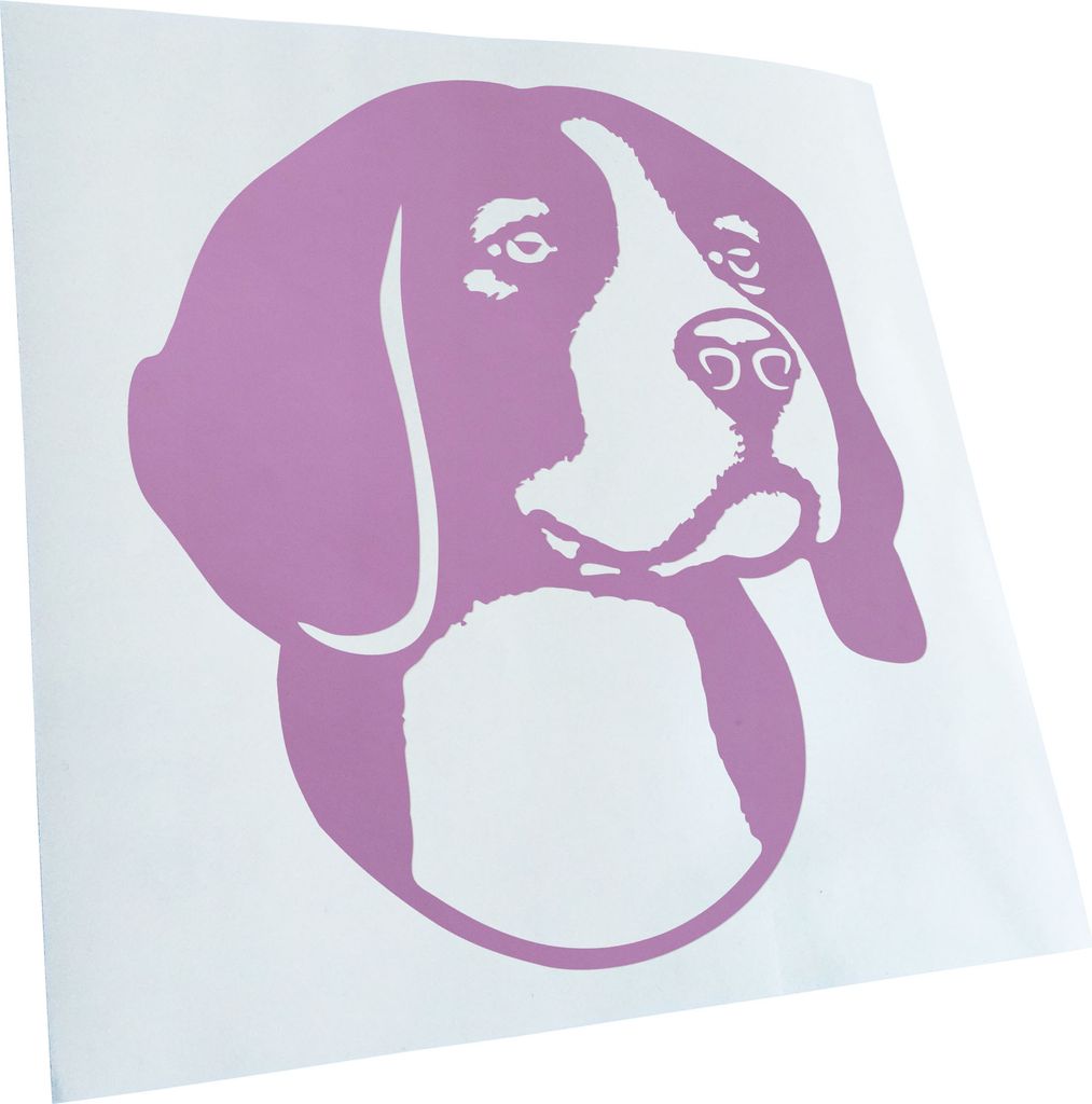 Kiwistar - Autoaufkleber - American Foxhound Hund - Flieder - 40x36cm - Aufkleber für Auto, Laptop, Fahrrad, LKW, Motorrad mehrfarbig JDM Decal Ra...