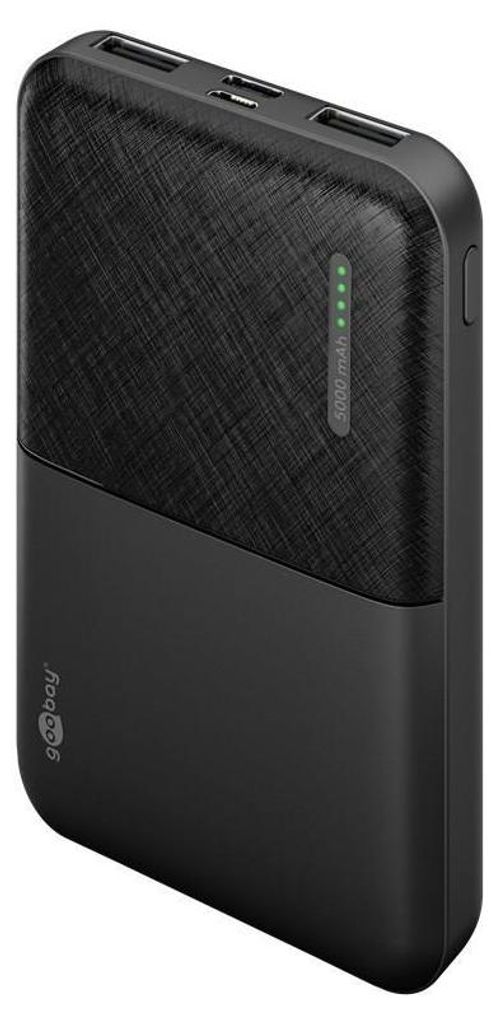 Goobay 64961 Powerbank Lithium Polymer (LiPo) 5000 mAh Schwarz (64961)