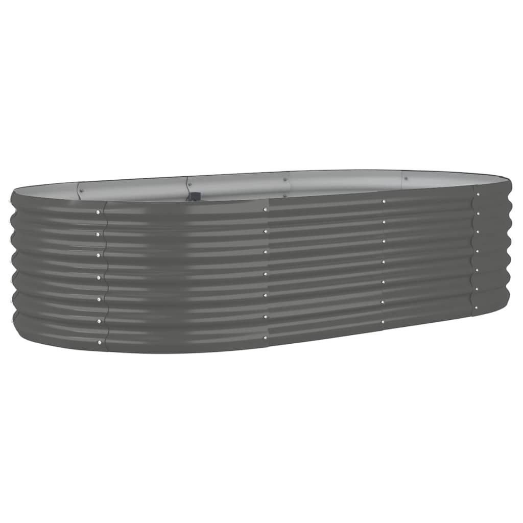 Plantenbak 152x80x36 cm gegalvaniseerd staal grijs Productafbeelding 