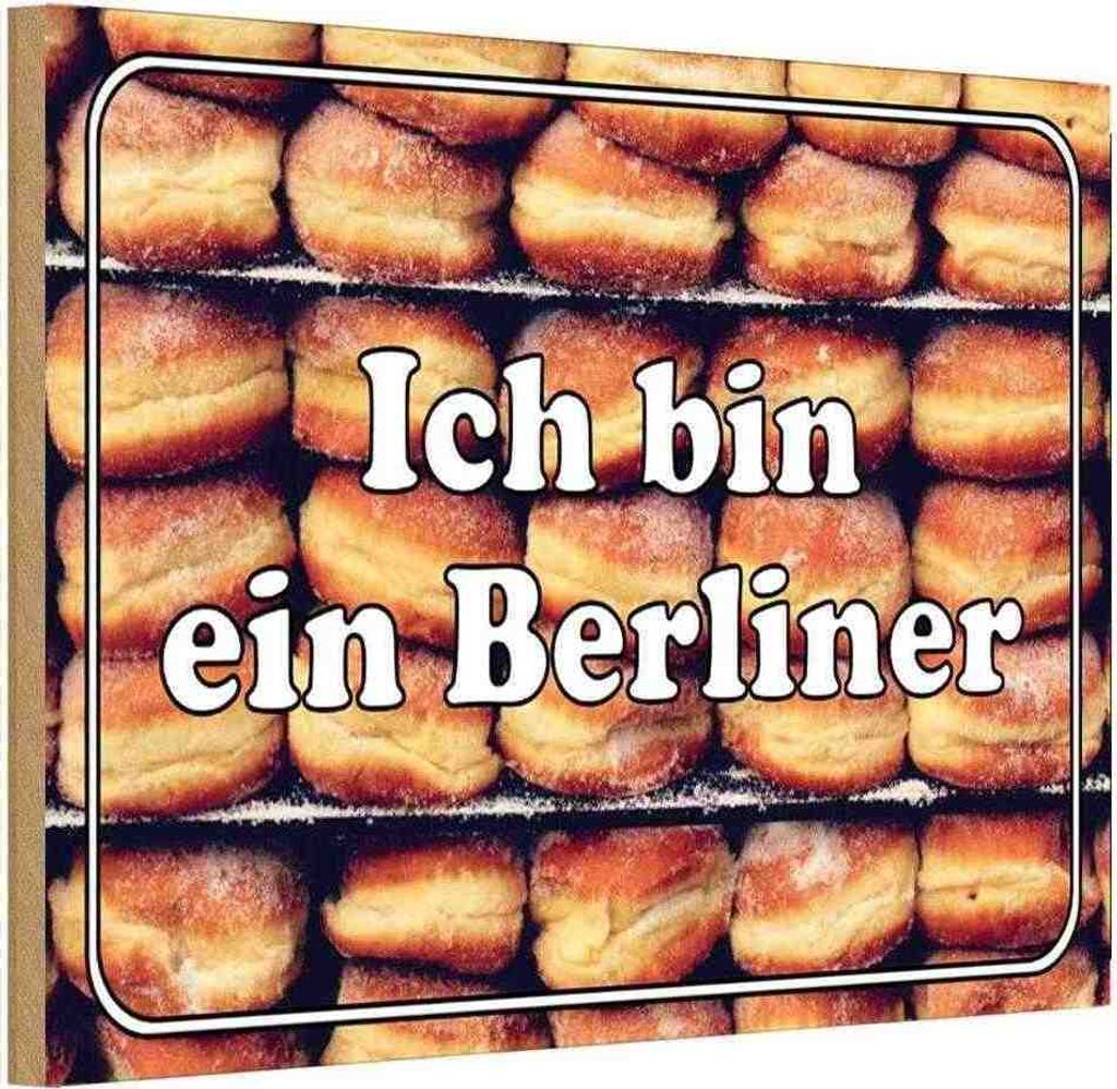 vianmo Holzschild 20x30 cm Ich bin ein Berliner Deutschland