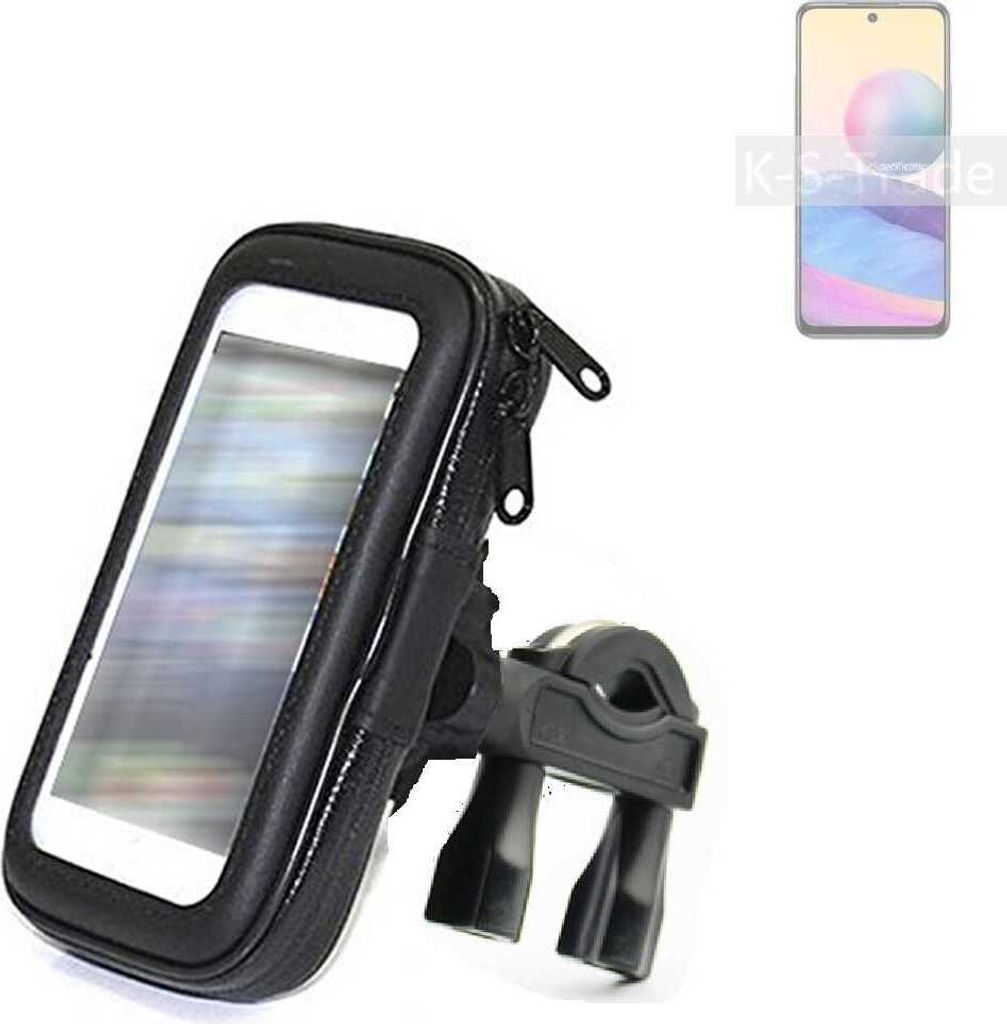 K-S-Trade Fahrrad-Halterung kompatibel mit Xiaomi Redmi Note 10 JE Handy-Halterung Halter Lenkstange Fahrradhalterung Motorrad Bike Mount