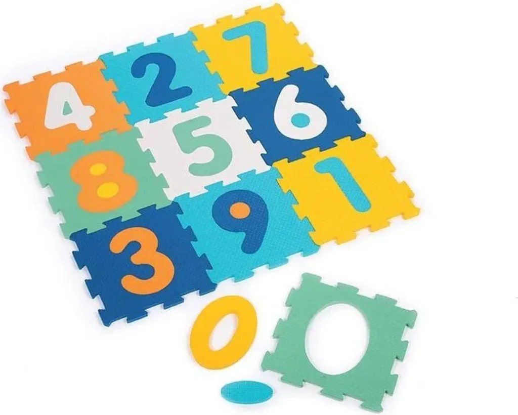 LUDI 10022 Tapis Puzzle en Mousse Chiffres Multicolore pour Bébé