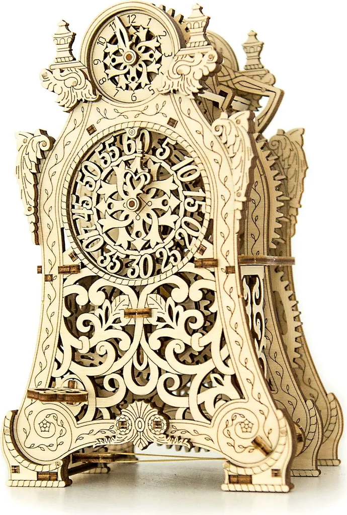 Horloge Magique Maquette Bois Puzzle 3D sans Colle Kit de Montage
