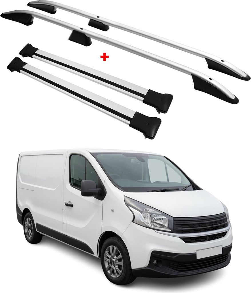 Kit Barres de toit pour Fiat Talento 2016-2024 Alu Gris L1 Image du produit 
