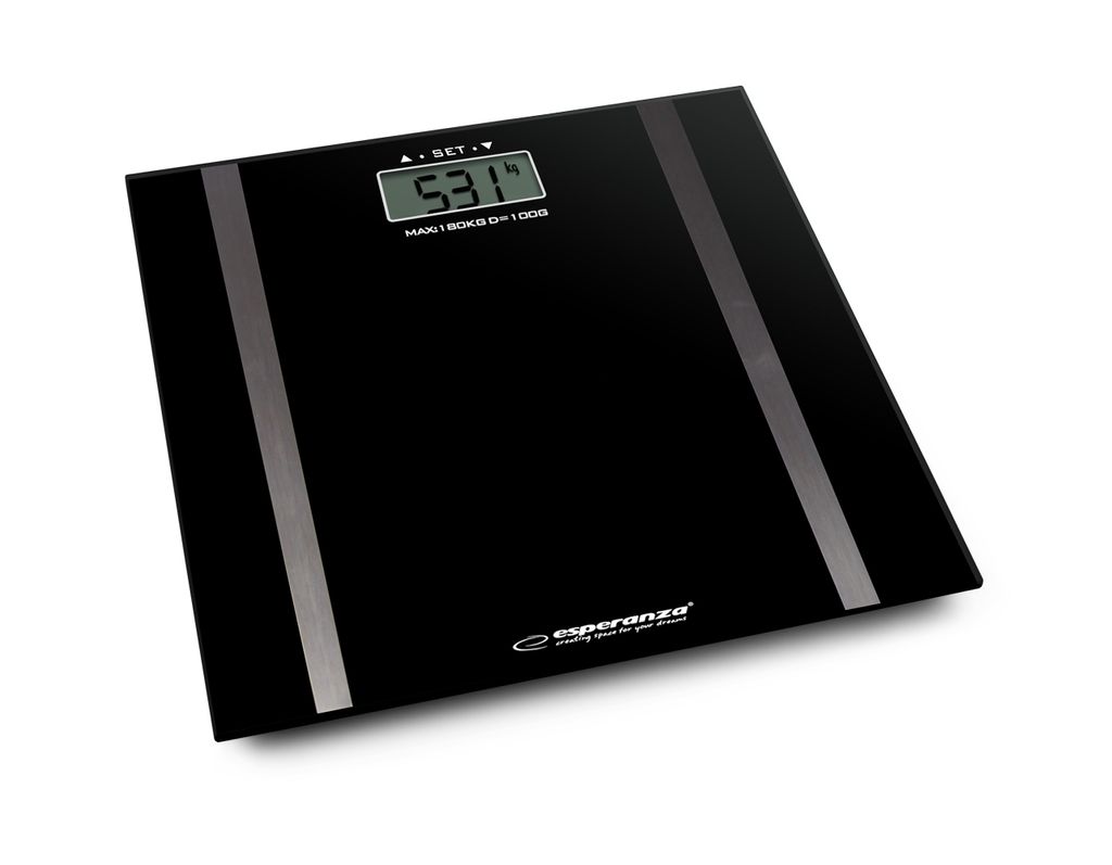 Esperanza EBS018K, Elektronická osobní váha, 180 kg, Černá, Obrázek produktu 