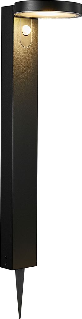 Nordlux LED Solar Wegeleuchte Rica in Schwarz 5W 480lm IP44 mit Bewegungsmelder rund