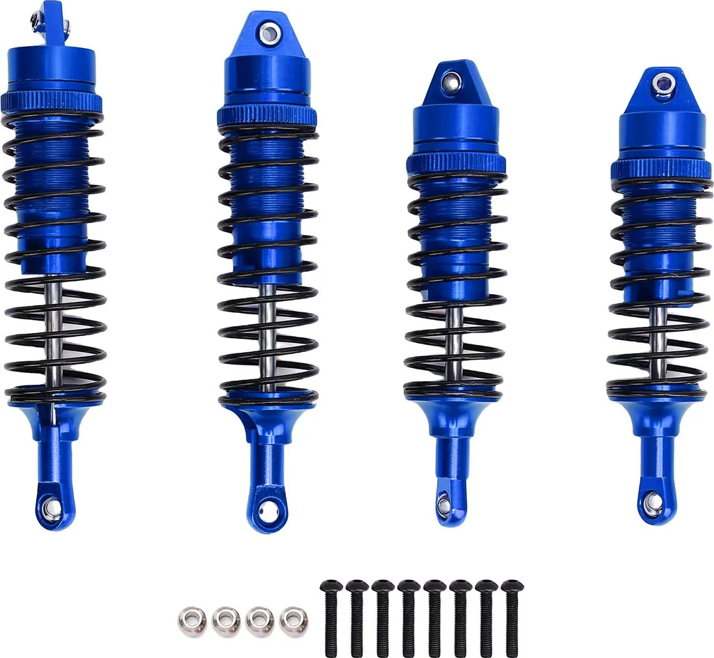 Amortisseurs Avant en Alliage d'Aluminium pour RC Slash 4x4 1/10 Bleu
