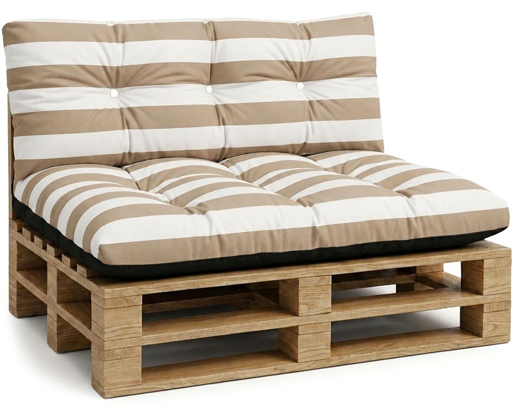 Palettenkissen Outdoor 2er Set 120x80 + 120x40 Europaletten Produktbild 