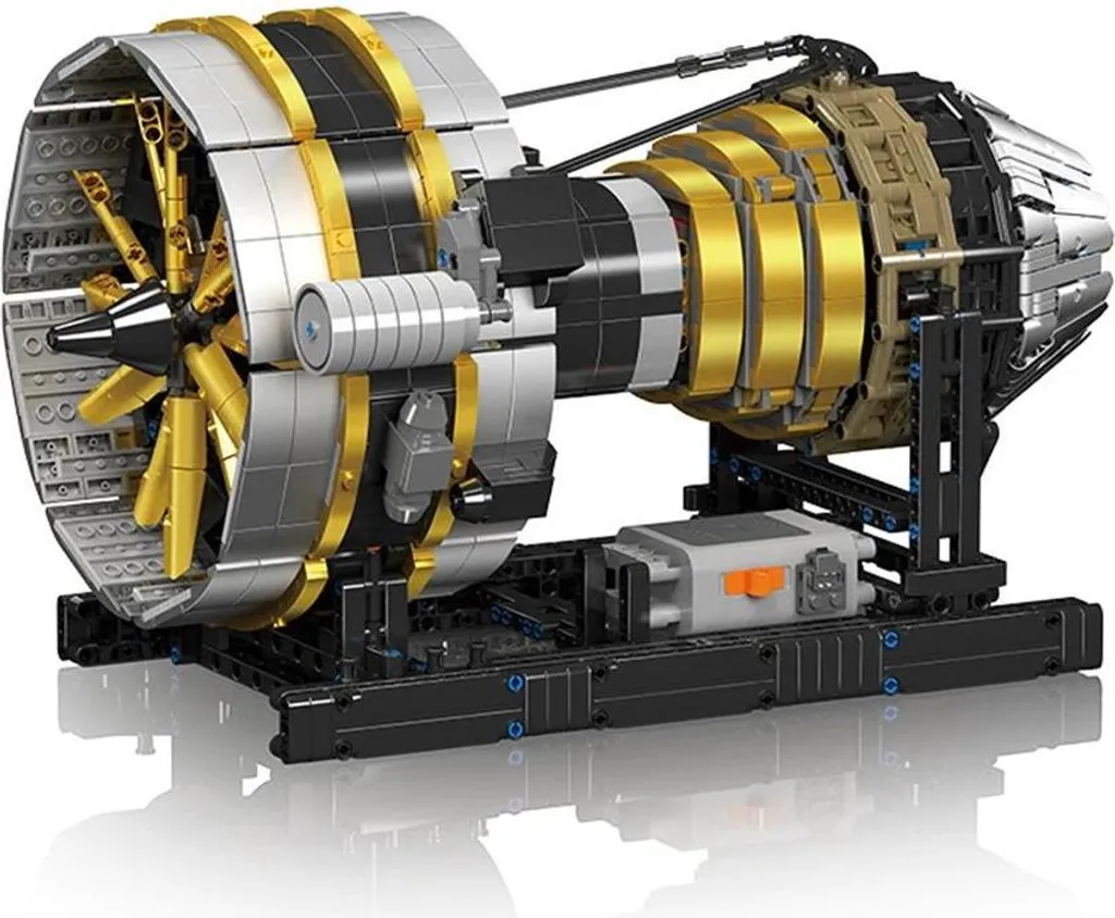 Moteur turbine d'avion 10141 mécanique - Jaune - 41,6 cm - Sans piles