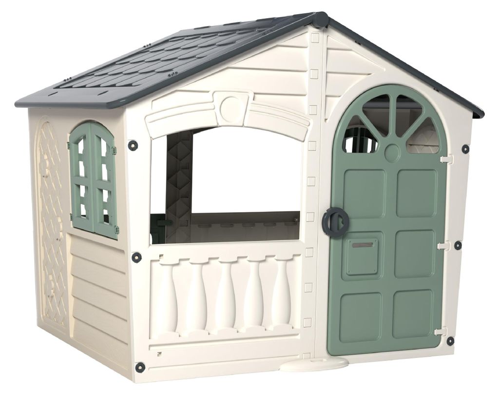 SNOWDRIFT Spielhaus aus Kunststoff, cremeweiß, 140x111x115 Produktbild 