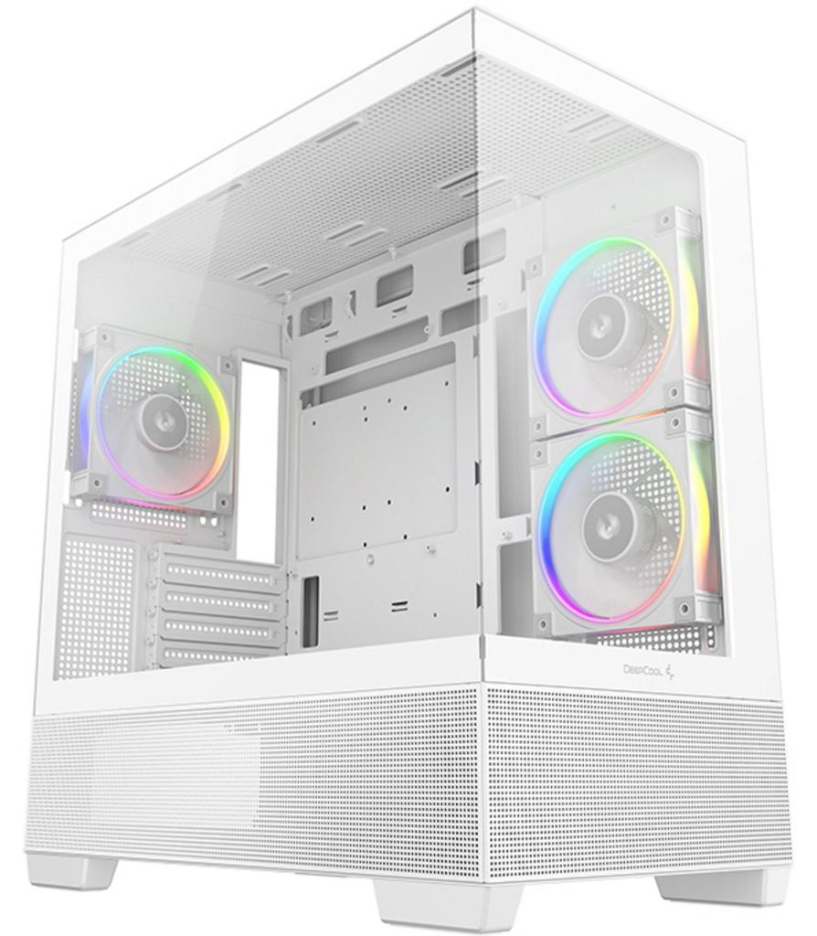 DeepCool CG380 3F WH, Midi Tower, PC, Weiß, ITX, micro ATX, Produktbild 