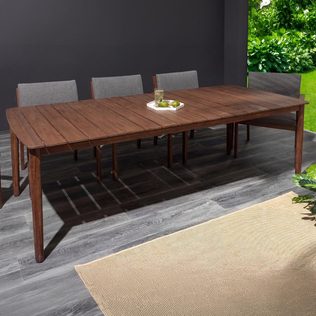 riess-ambiente Gartentisch KOPENHAGEN 220cm braun honey finish Akazie Massivholz Outdoor wetterfest 10 Personen