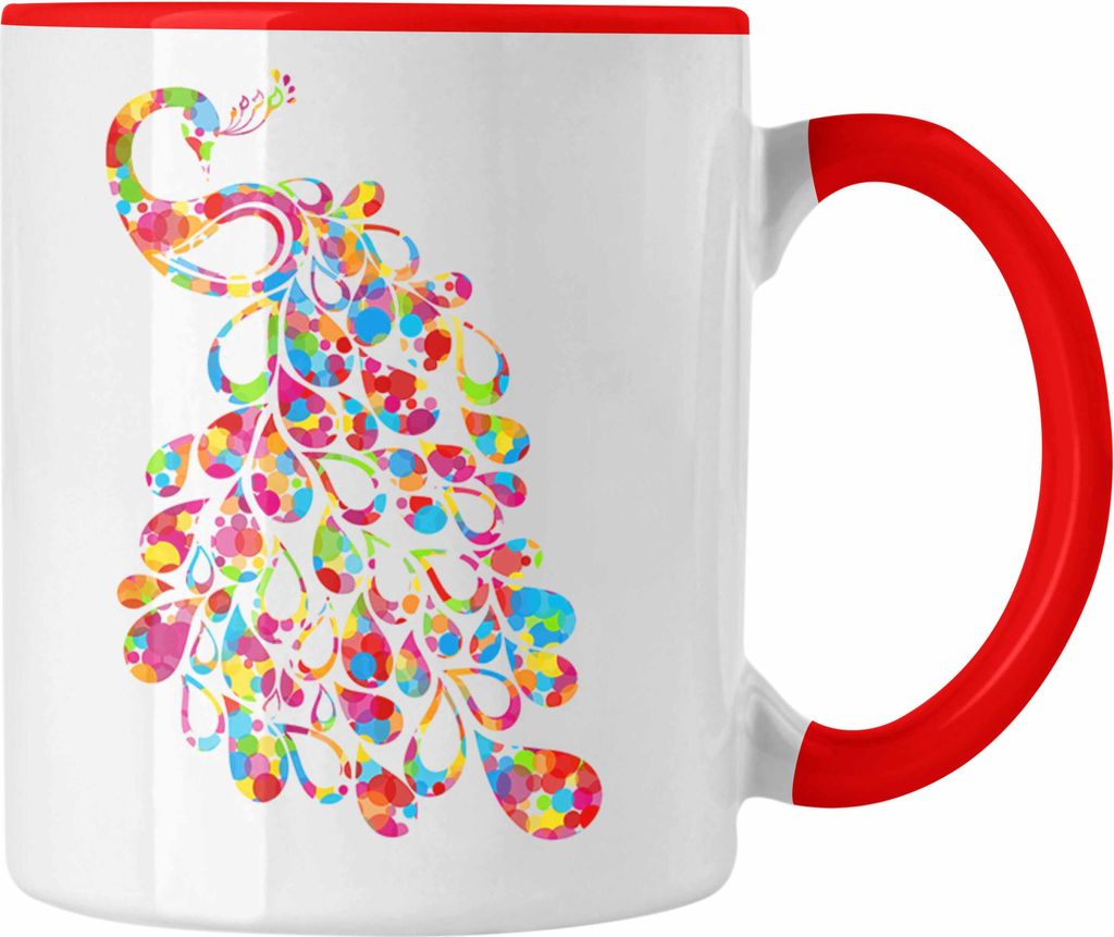 Trendation - Pfau Deko Tasse Geschenk Schöne Grafik Produktbild 