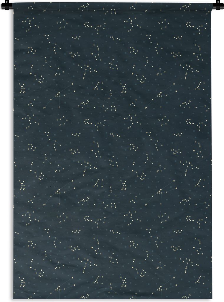 MuchoWow Wandteppich Wandbehang Sterne - Himmel - Muster 120x180 cm Tapisserie Dekoration Wandtuch - Schlafzimmer - Dekorationen für das Haus