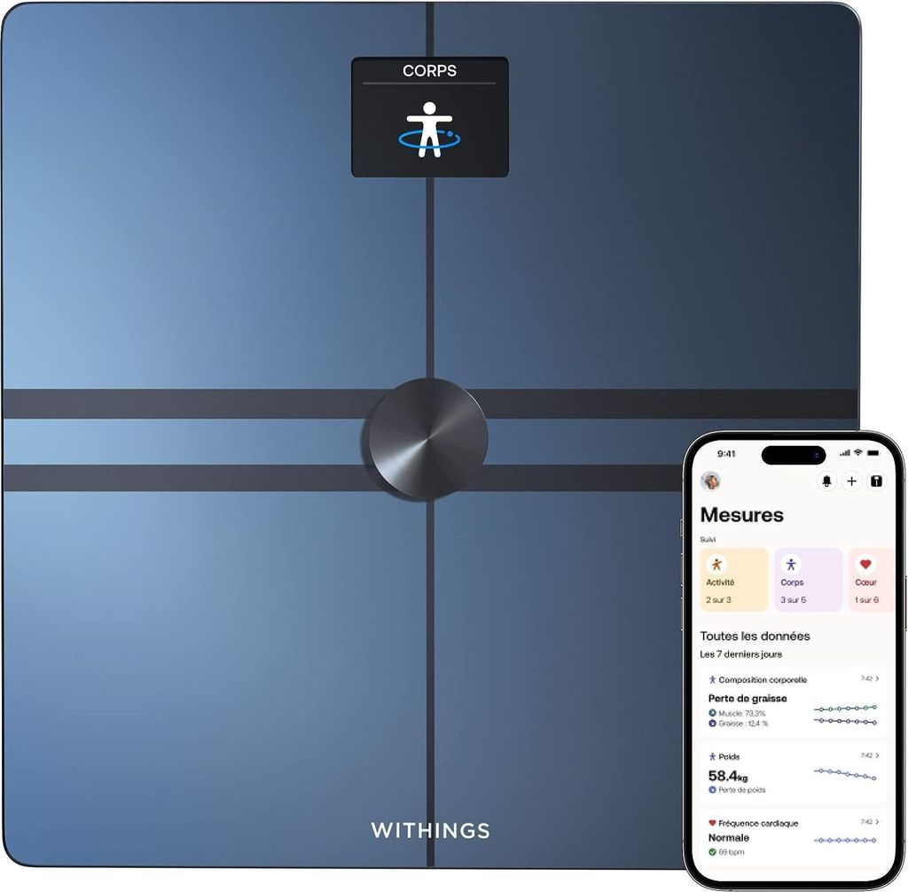 Withings Body Comp WLAN-Personenwaage mit BIA und Produktbild 
