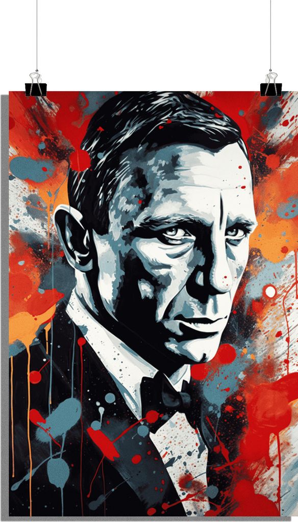 James Bond Poster - Daniel Craig Poster - Daniel Craig als Geheimagent 007 Poster - Filmposter - 51x71cm - Perfekt zum Einrahmen
