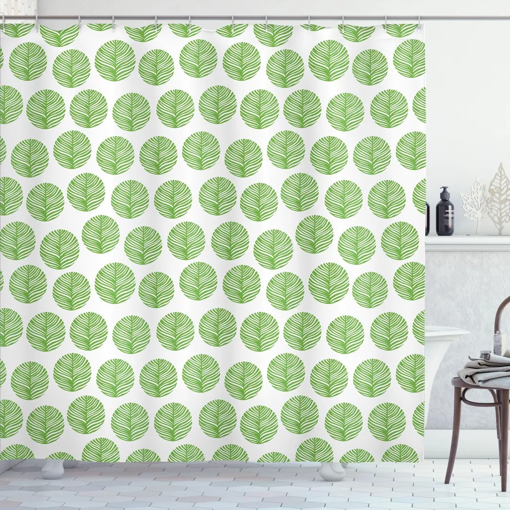 Tenda Doccia Antimuffa Lavabile ABAKUHAUS 175x200 - Verde Primavera
