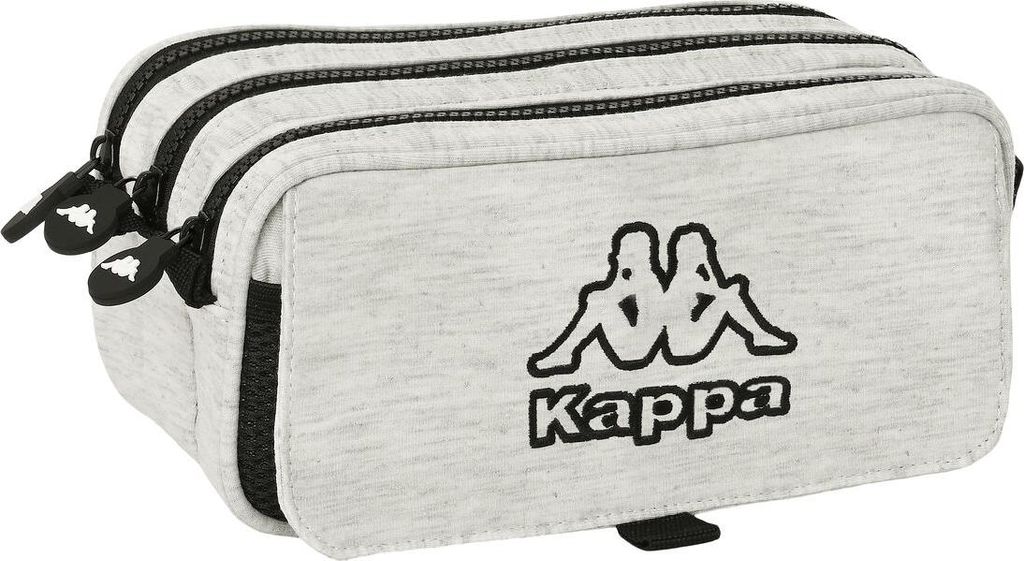 Dreifaches Mehrzweck-Etui Kappa Grey knit Grau (21,5 x 10 x 8 cm)