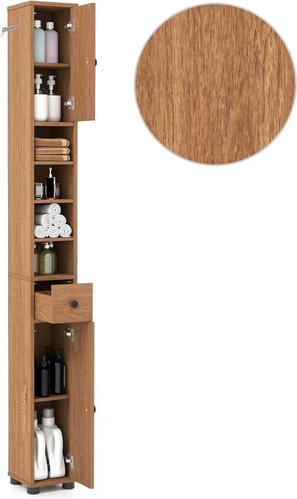 Meuble de rangement wc et salle de bain étroit pour studio Linea