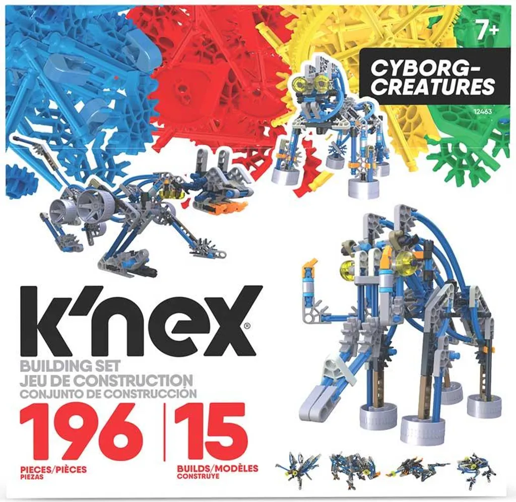 K'nex Cyborg Creatures 196 pièces : Kit de construction STEM 15 modèles