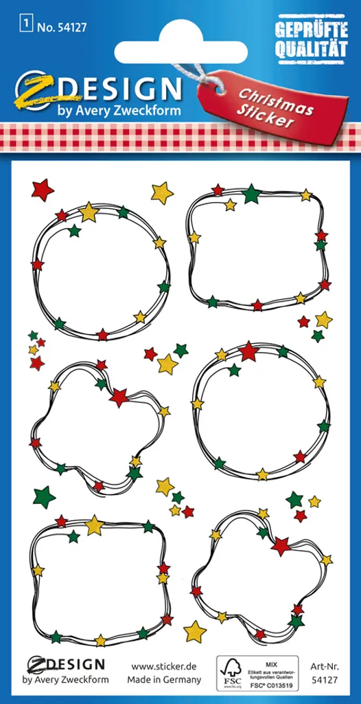 Avery Zweckform 54127 ZDesign Adesivi Natalizi - Etichette Regalo Eleganti