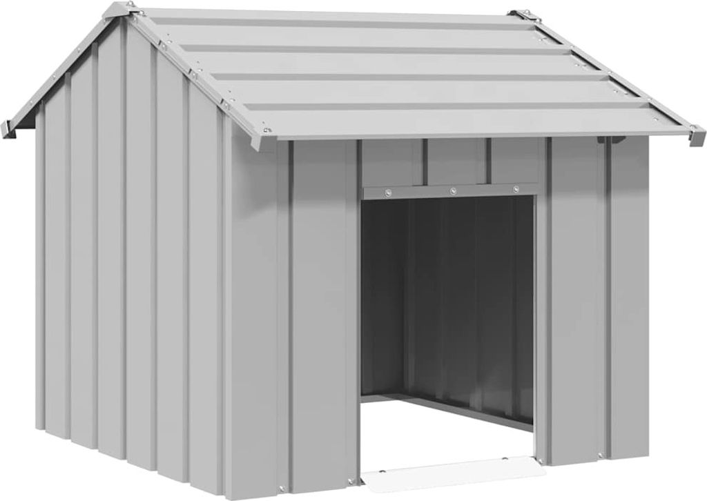 "2026 Promotion" Hundehütte mit Dach 85x107x81 cm Verzinkter Stahl - Hunde-Transportboxen CC25242