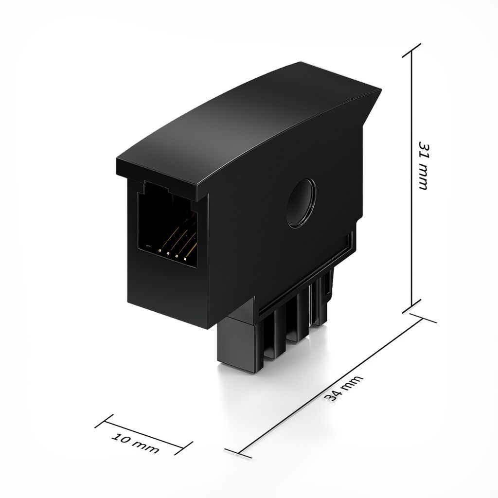 deleyCON Telefon Adapter Stecker TAE-F Stecker auf RJ11 Produktbild 5