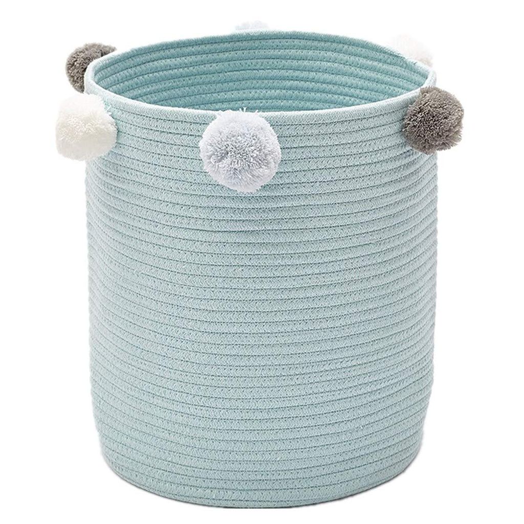 Aufbewahrungskorb Baumwollseil Kleine Baby Aufbewahrungsbox Organizer Faltbare Regalkorb für Spielzeug Kosmetik Accessoires
