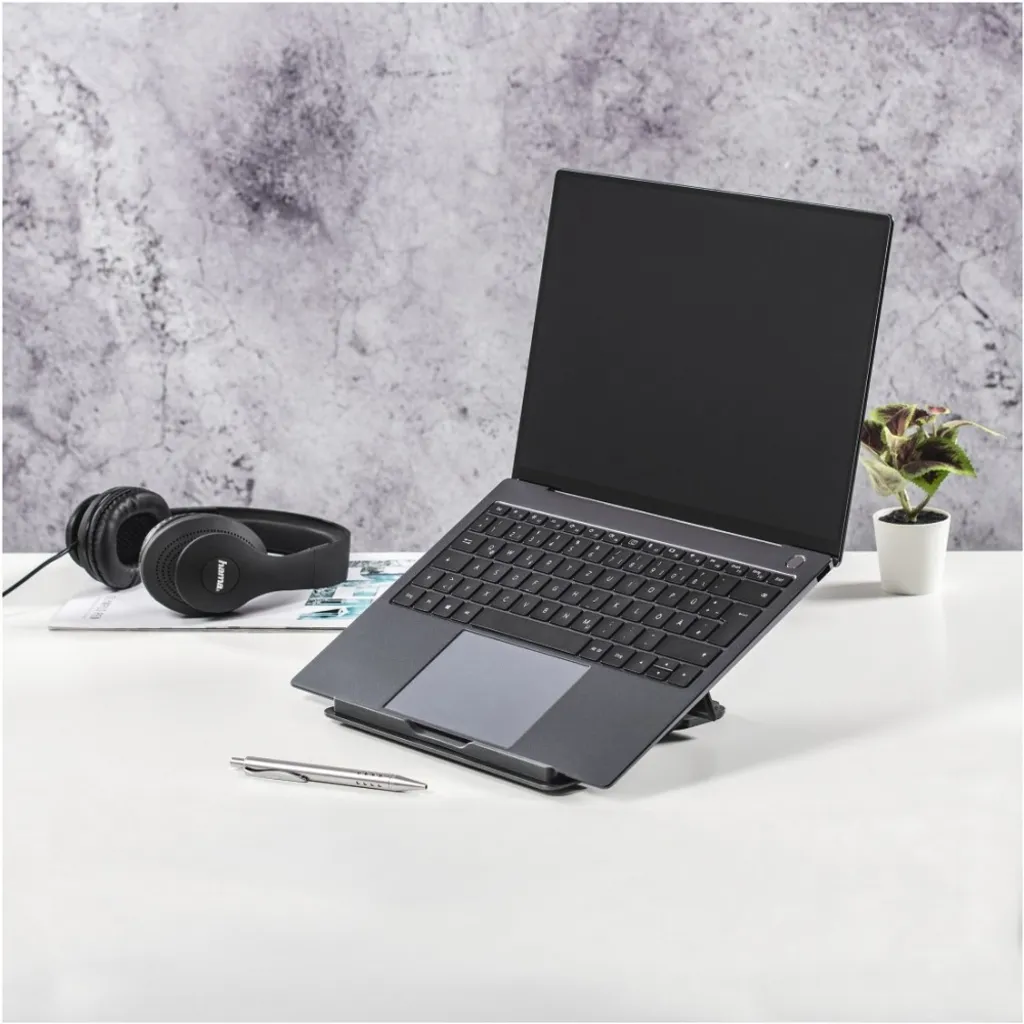 Support PC Portable Métal Hama 00126814 Inclinable 4 Niveaux