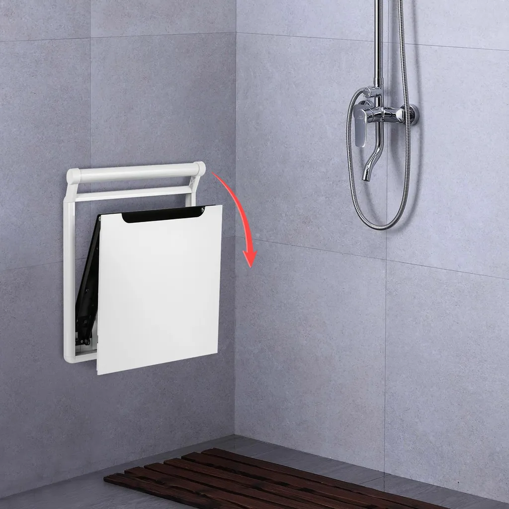 Chaise de douche murale pliable - Tabouret ergonomique aluminium