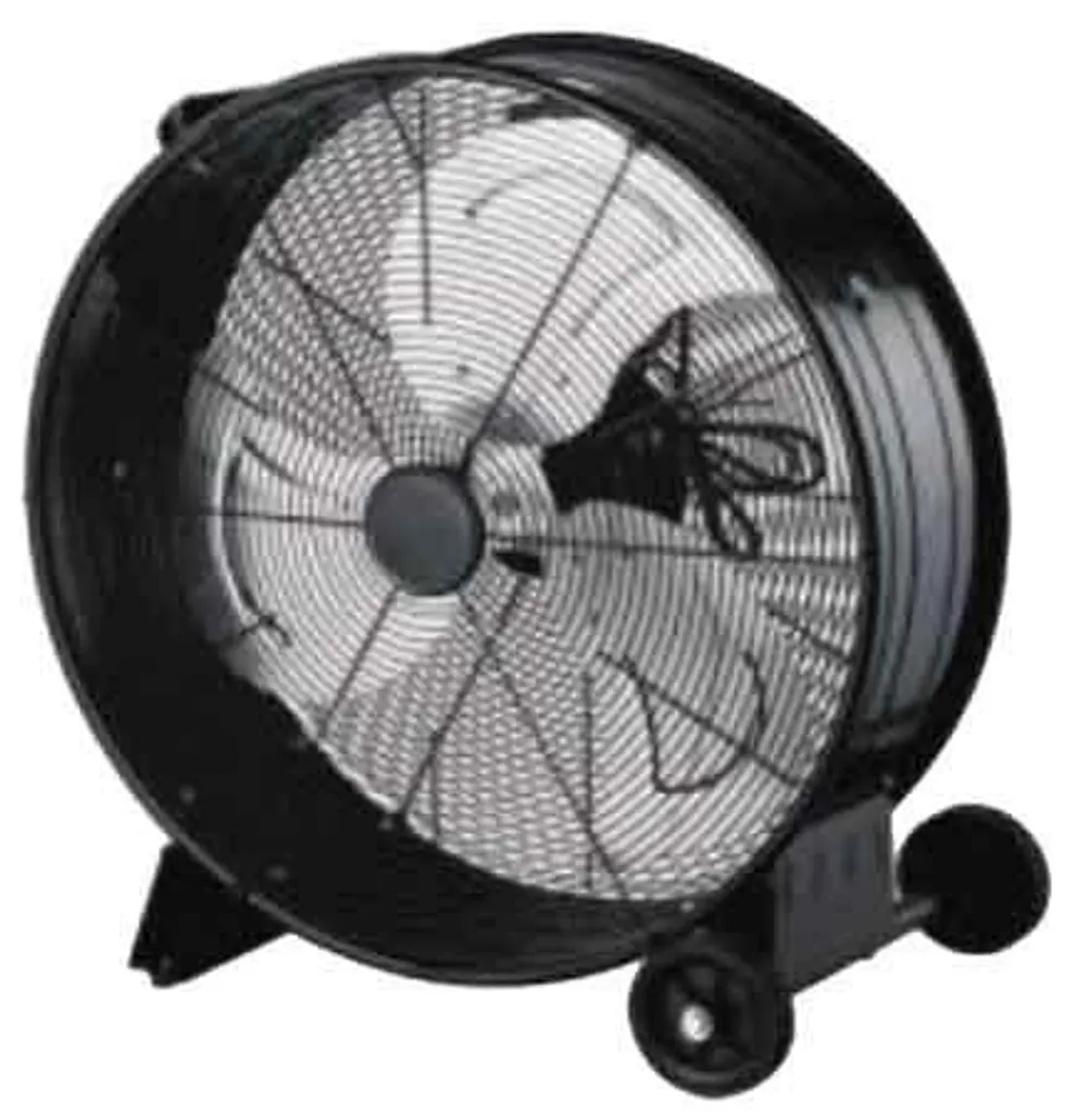 Ventilateur sur pied industriel Ø 60 cm haute vitesse métal noir F-60