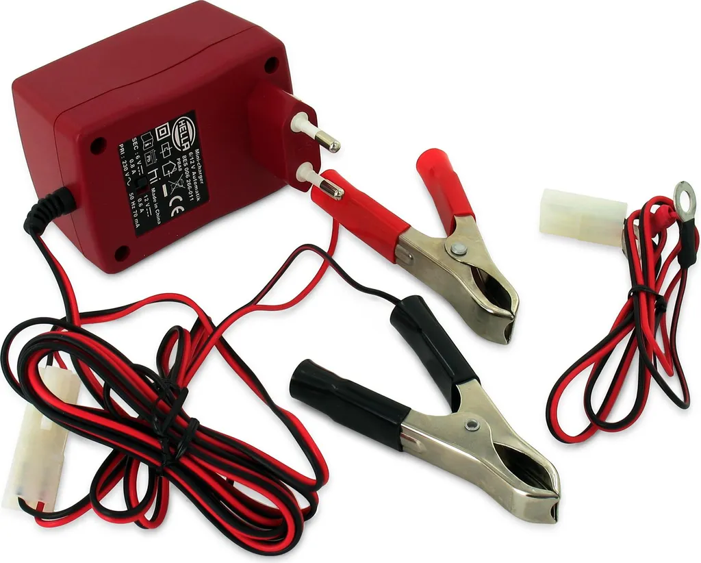 Chargeur de maintenance Hella pour batterie de moto et scooter 4-15Ah