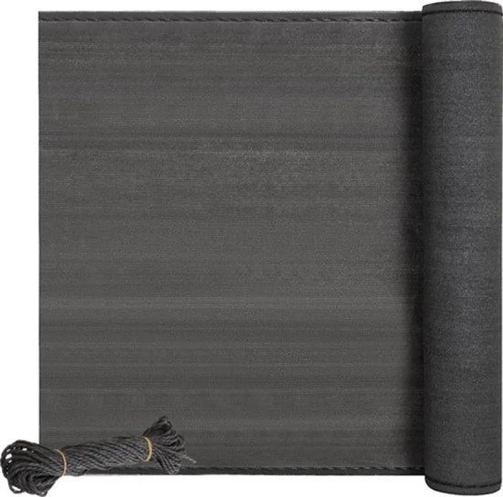Brise-vue de balcon gris 1,5x6 m - Toile de protection pour terrasse