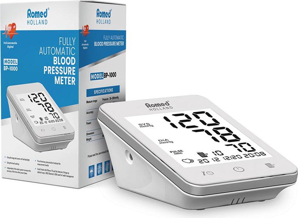 Romed Blutdruckmessgerät BP-1000 vollautomatisch digital mit Memory-Funktion (1 Stück)