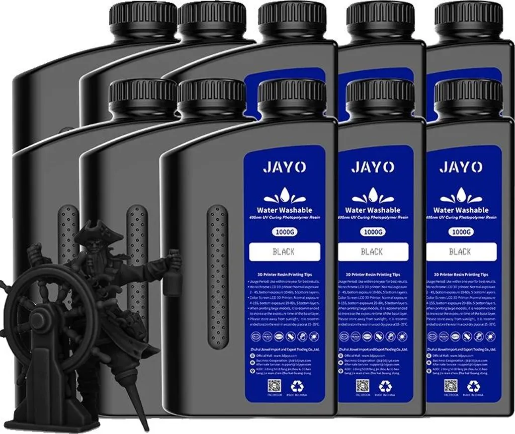 Résine d'impression 3D lavable à l'eau écologique BK haute précision 1kg