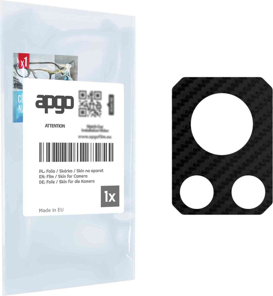 apgo Objektivschutz-Folie, Kameraschutz kompatibel mit Cubot KingKong 7, Carbon-Imitation, Rückseite Schutzfolie für Kamera-Insel, Hinten Folie, ...