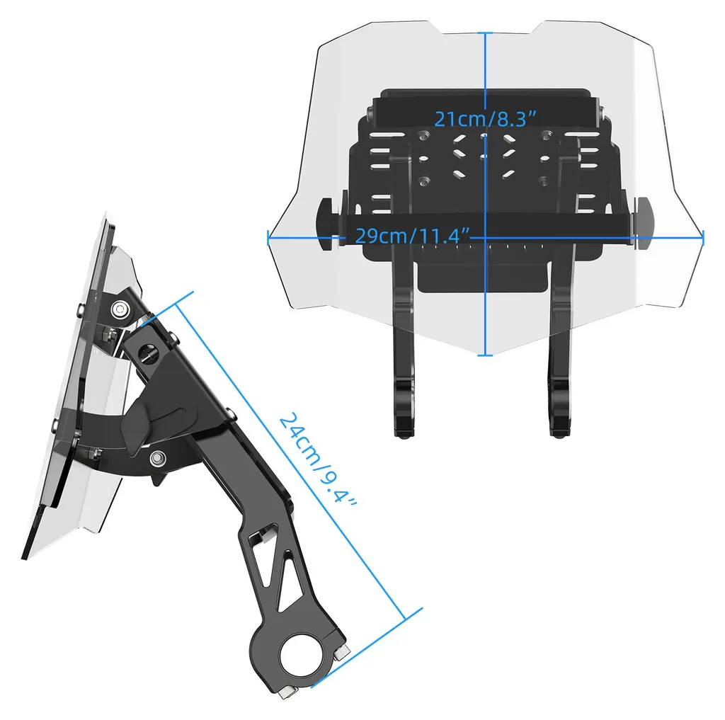Support GPS inclinable noir multi-vélos avec platine de fixation réglable