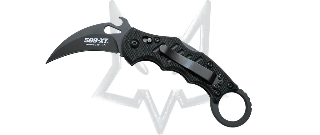 Couteau Karambit tactique FOX pliant pour entraînement et self-défense